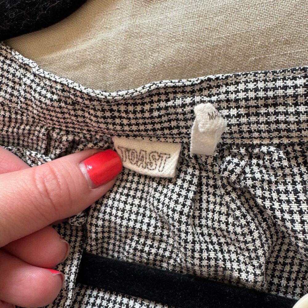 Toast UK - Garment Dyed Linen Shirt Dress - Gingham - Medium